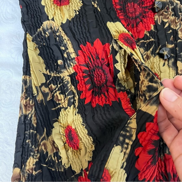 🚨Ubu Floral Reversible Semi Quilted Cardigan Jacket With Pockets - Picture 10 of 15